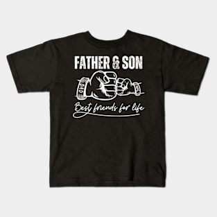 Father-Son-Friends-Fist-Bump Kids T-Shirt